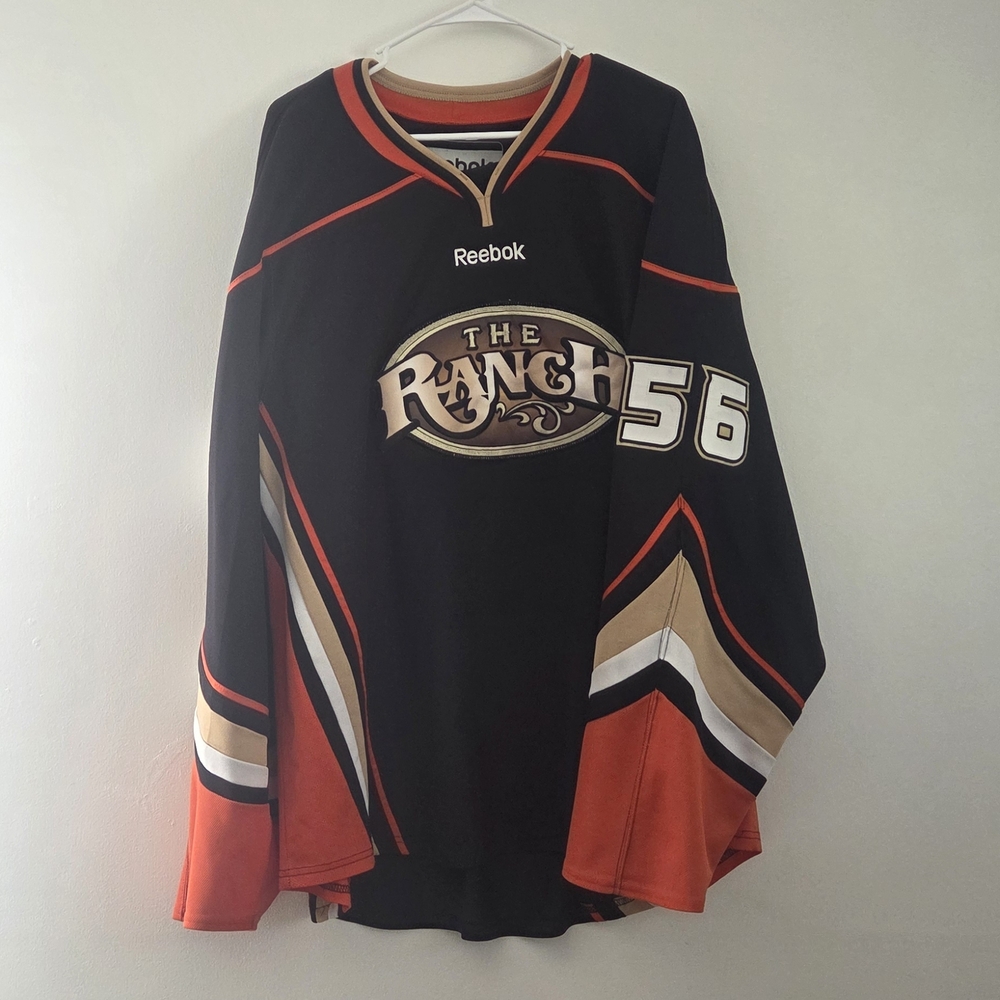 Reebok Black and Orange Hockey Jersey